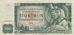 100   Korona    1961   Csehszlovákia