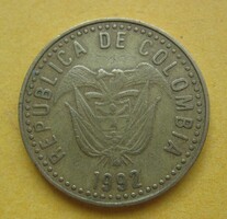 Kolumbia 100 peso 1992 (T21)
