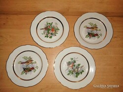 Madaras porcelán tányér 4 db - BIRDS OF THE HEDGEROW PLATE - R J HERITAGE - ROBIN WITH WILD ROSES 37