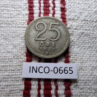 Svédország 25 Öre 1950 VF