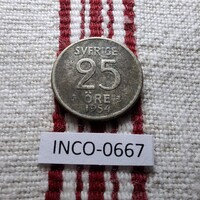 Svédország 25 Öre 1954 VF