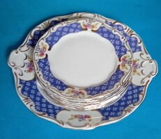 Zsolnay süteményes készlet , Marie Antoinette minta