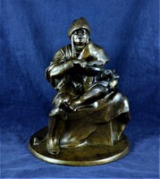 KURIÓZUM, ANTIK, BRONZ SZOBOR, FÜREDI RICHÁRD ( 1873 - 1947)!!!