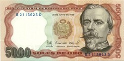 Peru 5000 intis 1985 UNC