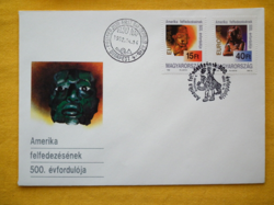 FDC - 1992. Európa - Amerika felfedezésének 500. évfordulója /1.400,-Ft/