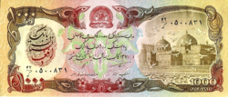 Afganisztán 1000 Afghanis 1991 UNC