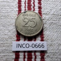 Svédország 25 Öre 1954 VF