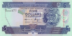 Salamon-szigetek 5 Dollár 2011 UNC