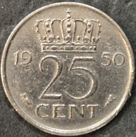 Hollandia 25 cent, 1950.