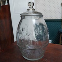 Nagyon szép antik Warhanek 3 literes ruszlis üveg tetővel eladó. 20 cm magas, korának megfelelő álla