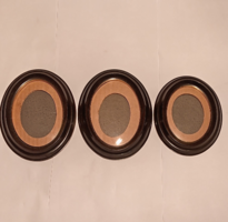 3 pcs, plastic oval picture frame (g10)