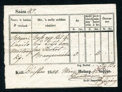 Bács 1844 fa vágatási bárca