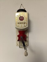 Antik kávédaráló porcelán fali kávé daráló konyhai eszköz Douwe Egberts márka reklám 114 1154