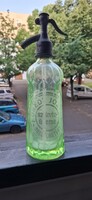 Uránzöld fejazonos szódásüveg