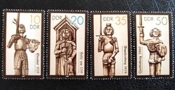 ND3063-6 / NDK 1987 Történelmi Emlékművek : Roland szobrok bélyegsor postatiszta