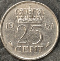 Hollandia 25 cent, 1951.