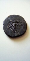 Korabeli hibás vagy hamis esetleg barbár veretű ókori görög bronz drachma! Nagyon szép patinás darab