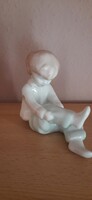 Porcelán kislány figura