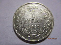 Szerbia, 1915  ezüst 1 dinár kép szerint, XF