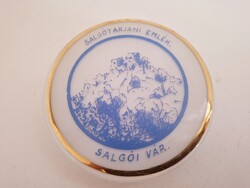 Hollóházi Glass Salgótarján Memorial Jewelry Box Salgó Castle