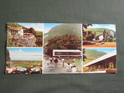 Képeslap,Balaton,Badacsony,Kisfaludy ház,móló,kikötő,poharazó borozó,hableány étterem,részlet,1971-