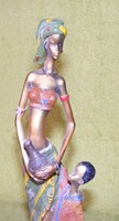 Afrikai nő szobor, figura