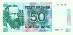 50 kroner korona 1986 Norvégia