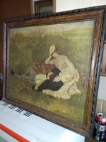 Szinyei Merse Pál szerelmespár című festményének korabeli vászon olaj nyomata