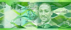 Barbados 5 dollár 2013 UNC