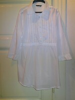 Ellen Amber fehér vászon női blúz, ing ( XXL-es )