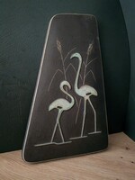 Ruscha flamingó mintás kerámia falidísz