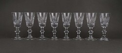 1V987 Elegáns talpas csiszolt kristály rövid italos pohárkészlet 8 darab