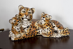 Olasz kerámia leopárd család