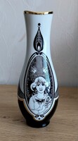 Hollóházi Jurcsák László porcelán váza!