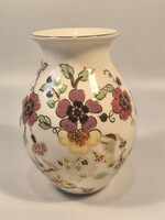 Zsolnay pillangó mintás váza 13cm P21