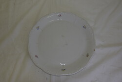 Zsolnay porcelán, kerek, virágos kínáló tál A280