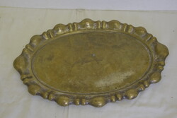 Antik fém, réz tálca A281