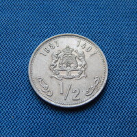 MAROKKÓ 1/2 Dirham  1987