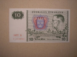 Svédország - 10 Korona 1977 UNC