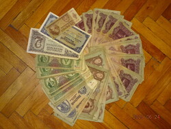 87 DB. VEGYES  PENGŐ BANKJEGY PAPÍRPÉNZ BANKÓ ( TÖBB CÍMLET !!! )