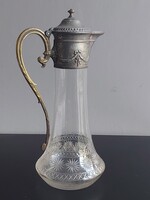 ! Üveg karaffa - WMF üvegmanufaktúra - Jugendstil - szecessziós stílus - csodás állapotban! - 927