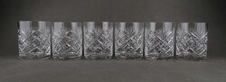 1V989 Csiszolt üveg kristály Whiskey pohár készlet 6 darab