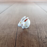 Antik Herendi sárga pöttyös mini nyúl figura