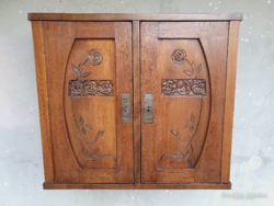 Gyönyörű Eredeti Szecesszió jugendstil fali téka. Cca 1920.