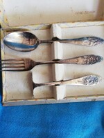 EZÜSTÖZÖTT EVŐESZKÖZ KÉSZLET 1 SZEMÉLYES BABA KÉSZLET