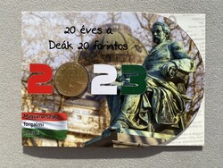 20 éves a Deák 20 forintos bliszter - csupán 250 példány! RITKA, alacsony sorszám: 054
