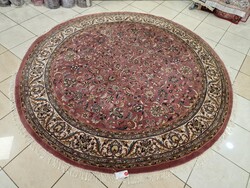 Álomszép hatalma tabriz motívumos kör alakú 260 cm kézi gyapjú perzsa szőnyeg MZ441