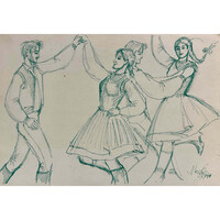 Nagy György (1928- ) Néptáncosok, 1996 /számlát adunk hozzá/