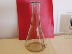Üveg borosüveg hitelesített 1l 27x13cm retro borkiöntő boros kináló palack karaf