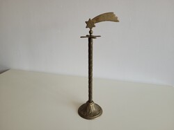 Régi karácsonyi adventi koszorútartó réz dísz betlehemi csillagos állvány 40 cm asztali dísz